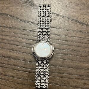 Movado Silver and Black Women's Watch